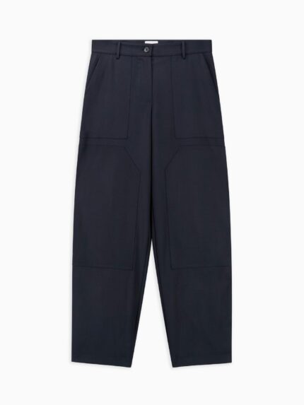 Minerva pantalone worker in flanella nero