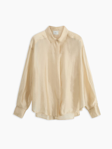 Helen camicia oersize in organza avorio