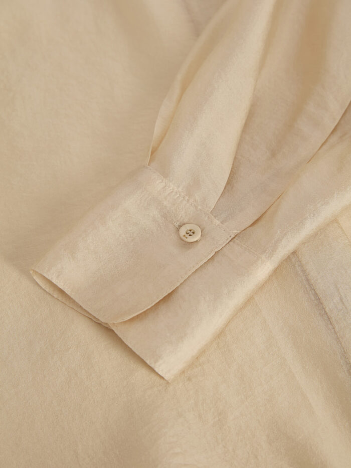 Helen camicia oersize in organza avorio