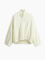 Evangeline blusa in velluto a coste latte