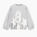 Desiree felpa di cotone girocollo grigio