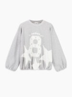 Desiree felpa di cotone girocollo grigio