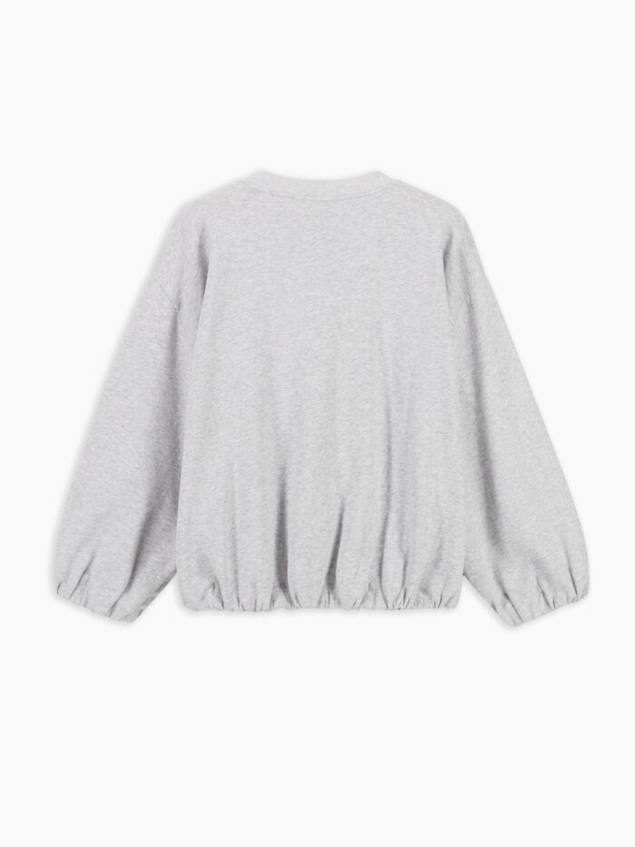 Desiree felpa di cotone girocollo grigio