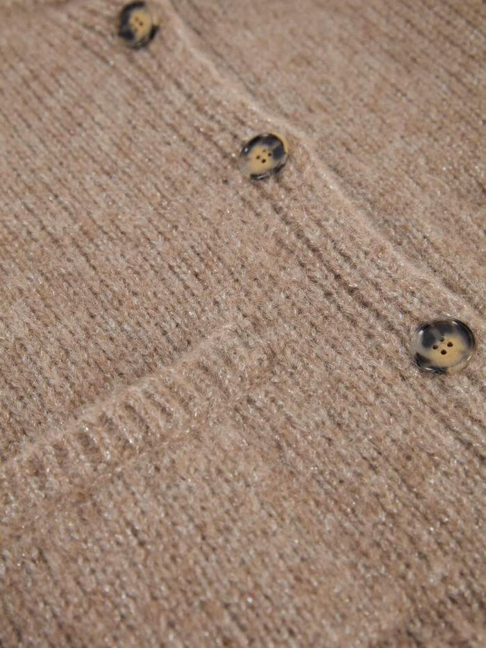 Cordelia cardigan alpaca/lurex beige