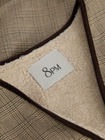 Sophie gilet reversibile in eco-pelliccia beige