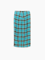 Josephine gonna midi tartan turchese