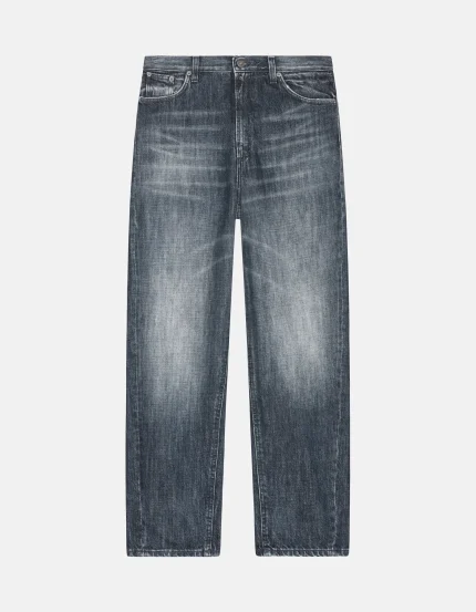 Jeans Bessie loose in denim fisso riciclato