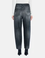 Jeans Bessie loose in denim fisso riciclato