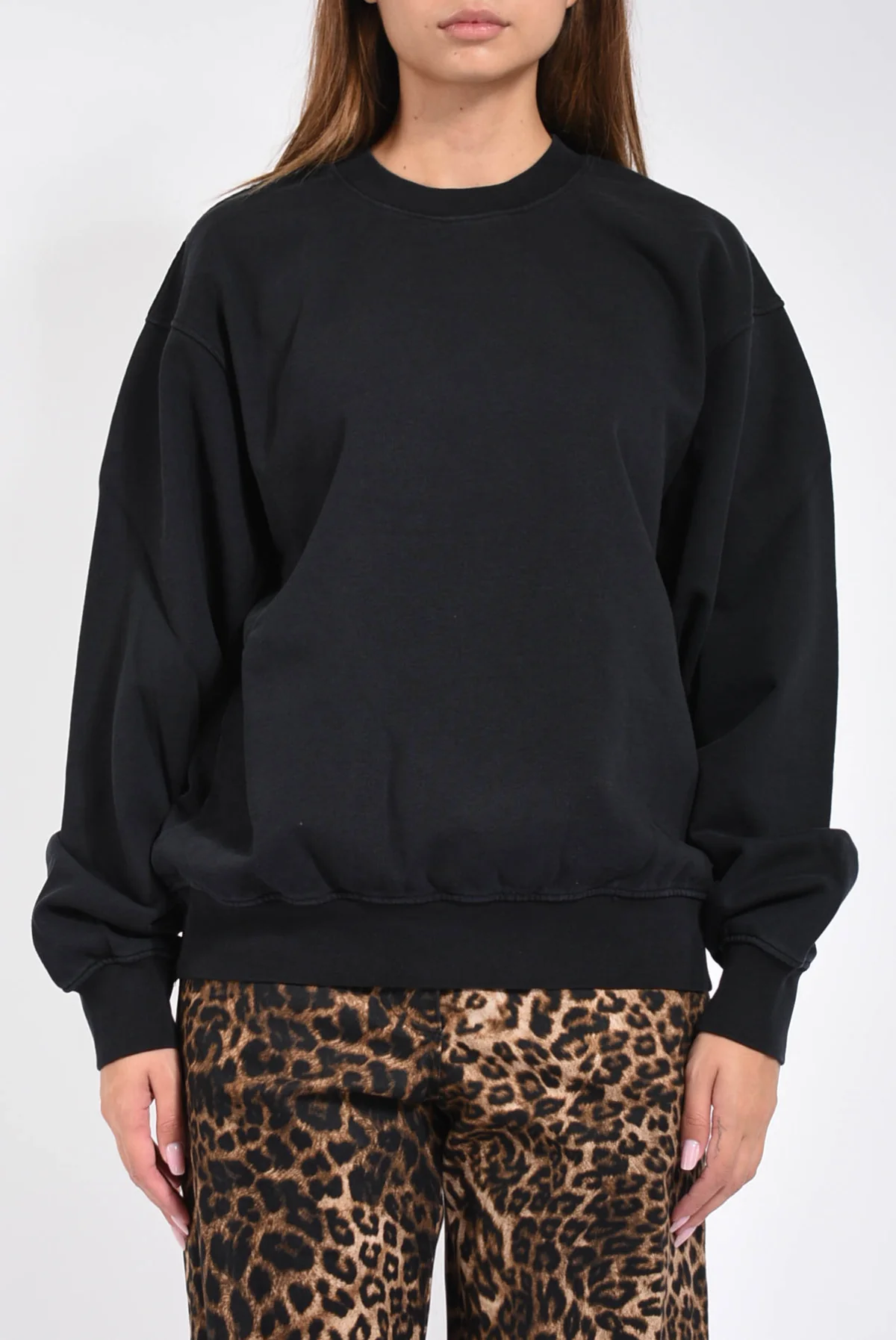 188 Felpa girocollo nero