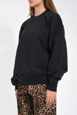 Felpa girocollo nero