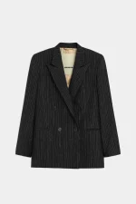 Blazer Doppiopetto Gessato Lurex