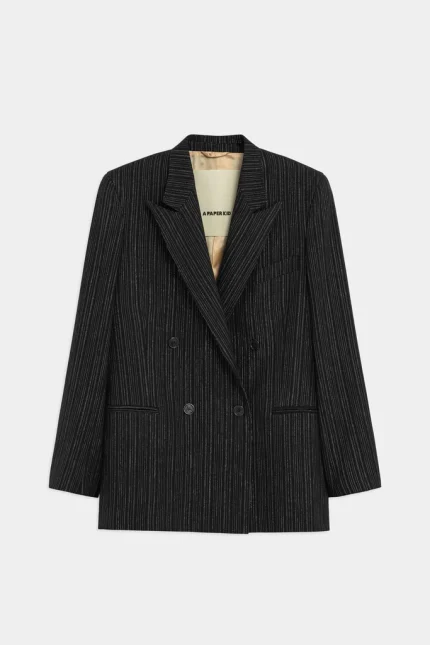 Blazer Doppiopetto Gessato Lurex