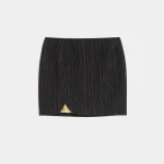 Mini gonna gessata lurex