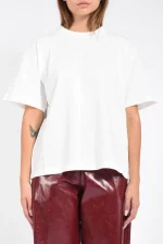 T-shirt in cotone crema