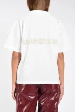 T-shirt in cotone crema