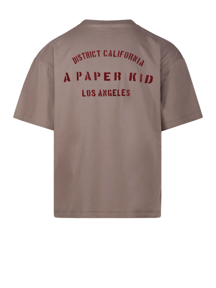 T-shirt in cotone tortora