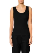 Canotta in lana nero