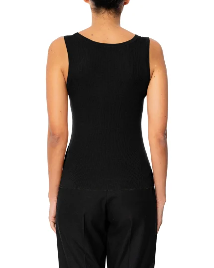 Canotta in lana nero