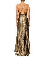 Slip dress metal oro