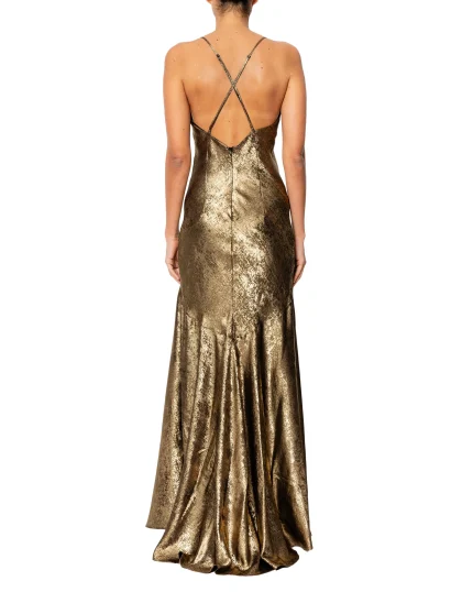 Slip dress metal oro