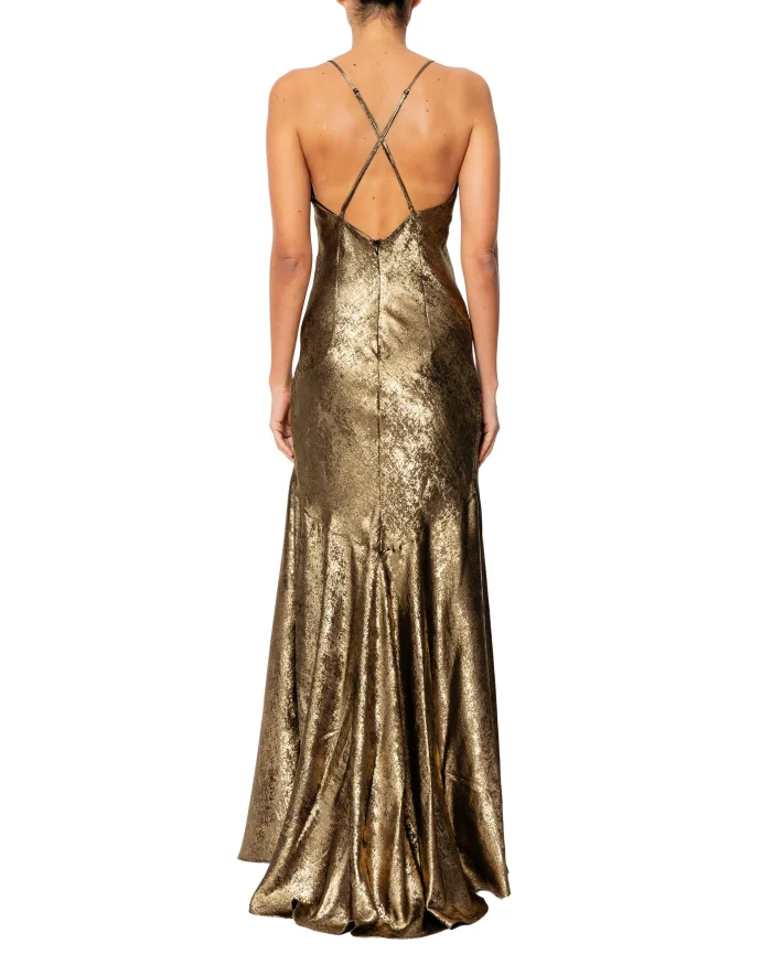 Slip dress metal oro