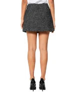 Gonna mini tweed nero