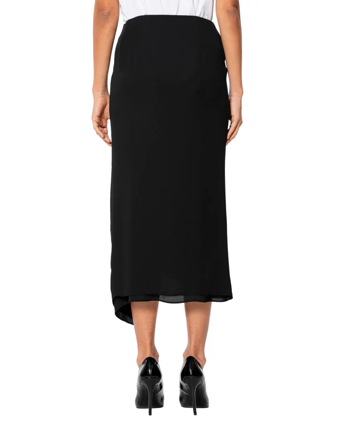 Gonna con ruches nero