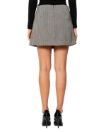 Gonna mini piega spinato nero