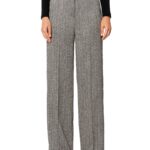 Pantalone palazzo liverpool spinato nero