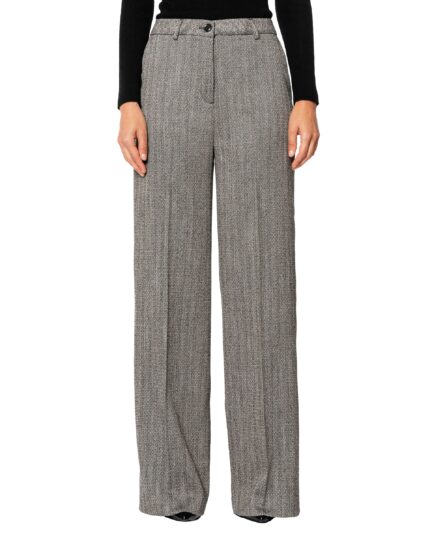 Pantalone palazzo liverpool spinato nero