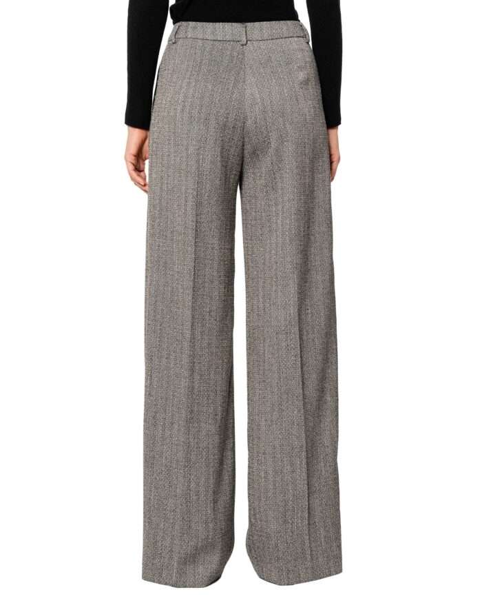 Pantalone palazzo liverpool spinato nero