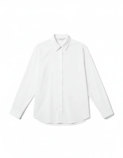 Camicia over pop bianca