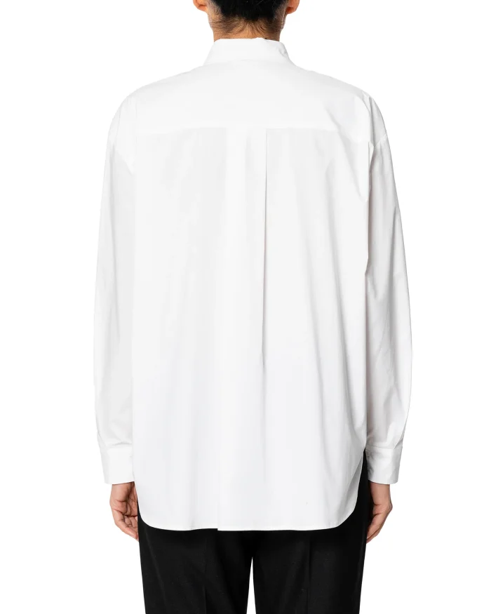 Camicia over pop bianca