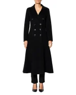 Cappotto redingote double unito nero
