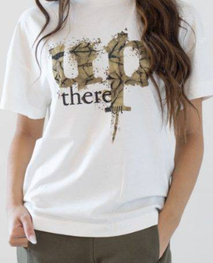 T-shirt con stampa jijil panna