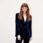 Giacca in velluto blu