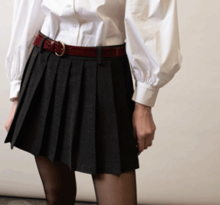 Gonna plissettata grigio