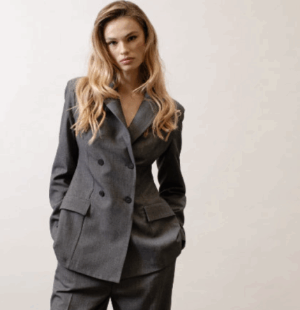 Giacca doppiopetto grigio