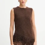 Gilet in lana marrone