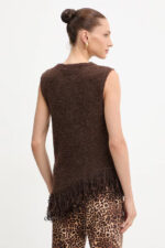 Gilet in lana marrone