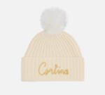 Berretto Wengen W F con pompon bianco