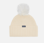 Berretto Wengen W F con pompon bianco