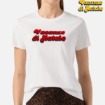 T-shirt in cotone emilie w- vacanze logo