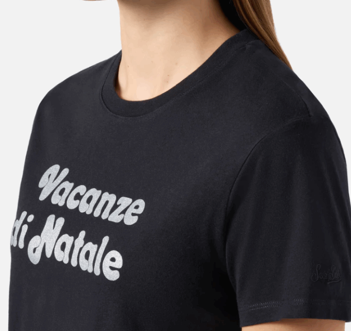 T-shirt in cotone emilie w- vacanze logo