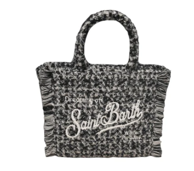 Borsa a mano Vanity Mini Tweed grigia