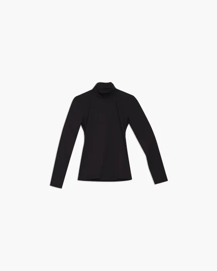 Dolcevita in tessuto tinta unita