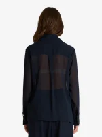 Camicia in tessuto semitrasparente