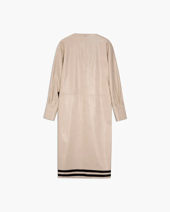 Abito midi in ecopelle