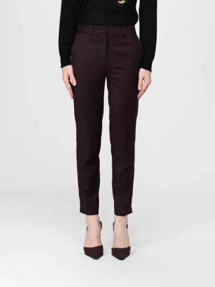 Pantaloni a sigaretta in pettinato comfort