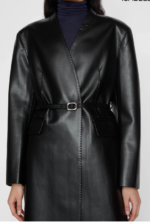 Cappotto ecopelle nero